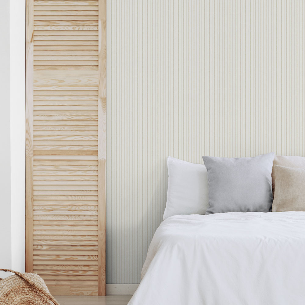Vliestapete, beige, Streifen,  9818-2, Essential Stripes, ICH Wallcoverings