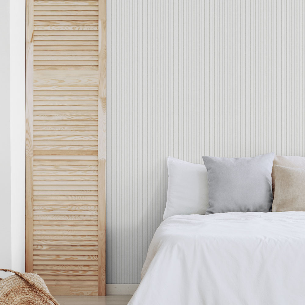 Vliestapete, grau, Streifen,  9818-3, Essential Stripes, ICH Wallcoverings