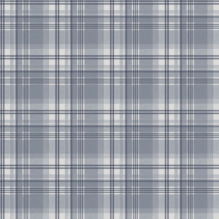 Vliestapete, blau, Würfel, kariert,  9819-1, Essential Stripes, ICH Wallcoverings