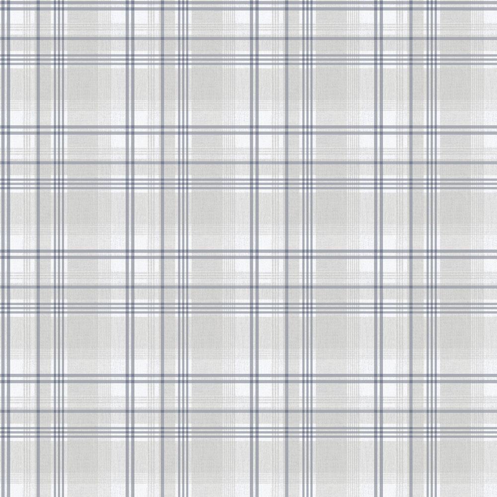 Vliestapete, blau-grau, Würfel, kariert,  9819-3, Essential Stripes, ICH Wallcoverings