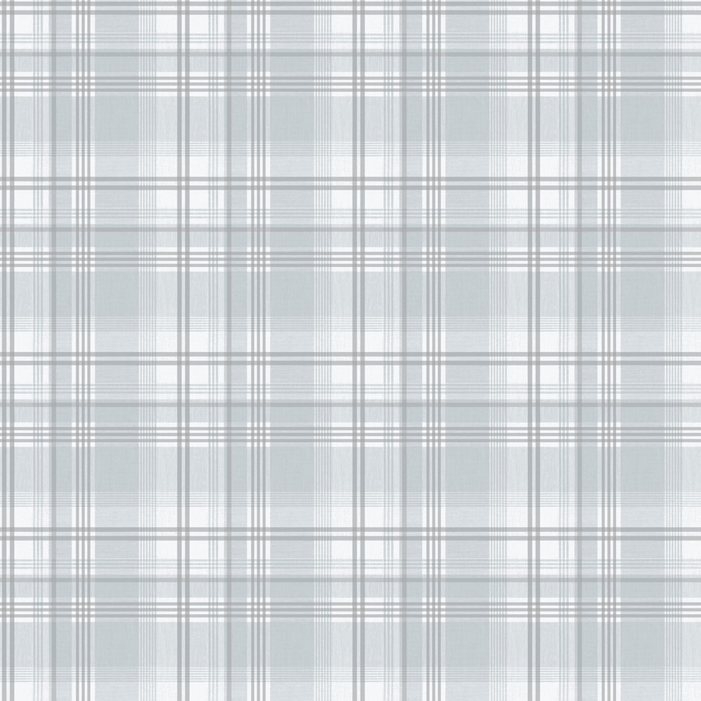 Vliestapete, blau-grau, Würfel, kariert,  9819-6, Essential Stripes, ICH Wallcoverings