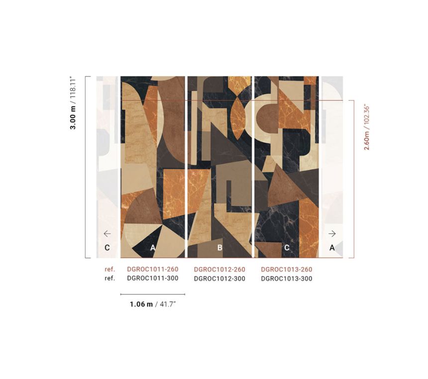 Grafische Fototapete, braun, DGROC1012-260, Rock, Masureel