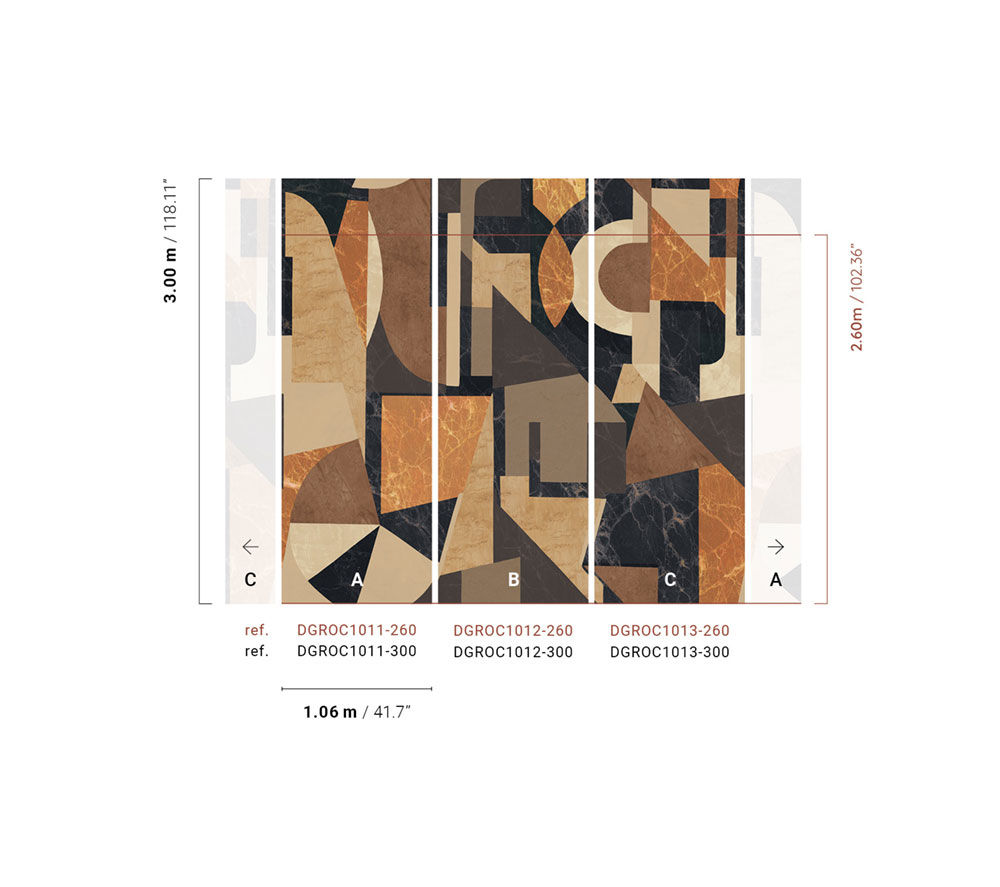 Grafische Fototapete, braun, DGROC1013-260, Rock, Masureel