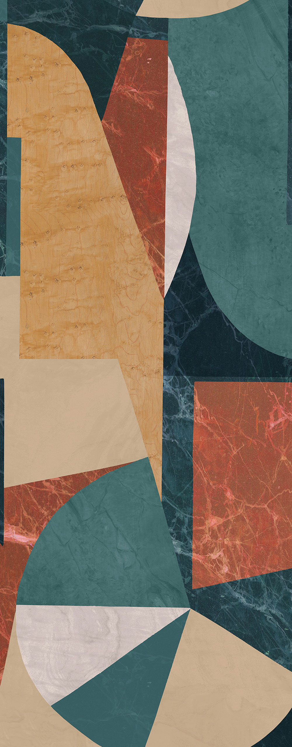 Grafische Fototapete, grün-braun, DGROC1021-260, Rock, Masureel