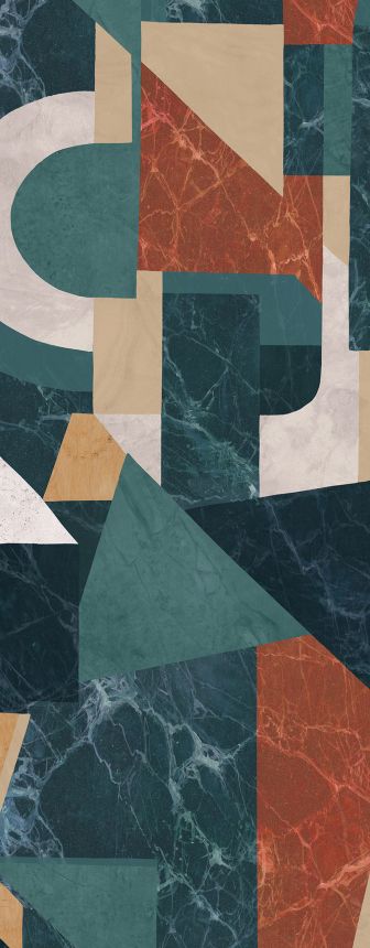 Grafische Fototapete, grün-braun, DGROC1023-260, Rock, Masureel