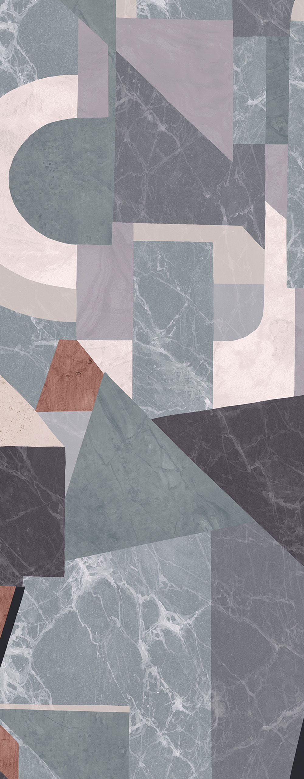 Grafische Fototapete, grau-braun, DGROC1033-260, Rock, Masureel