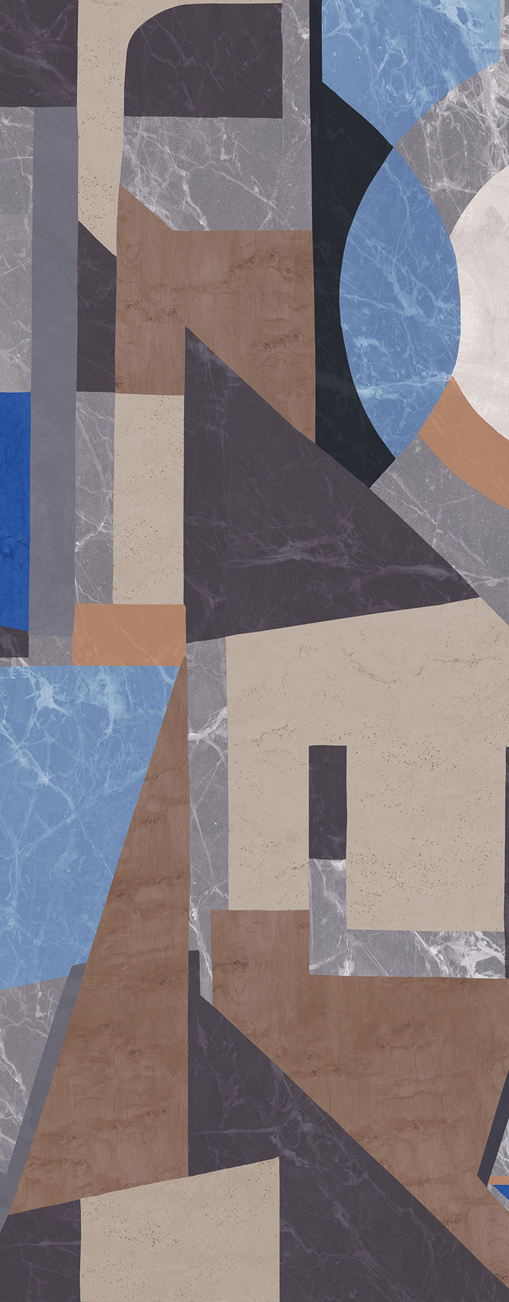 Grafische Fototapete, blau, DGROC1042-260, Rock, Masureel