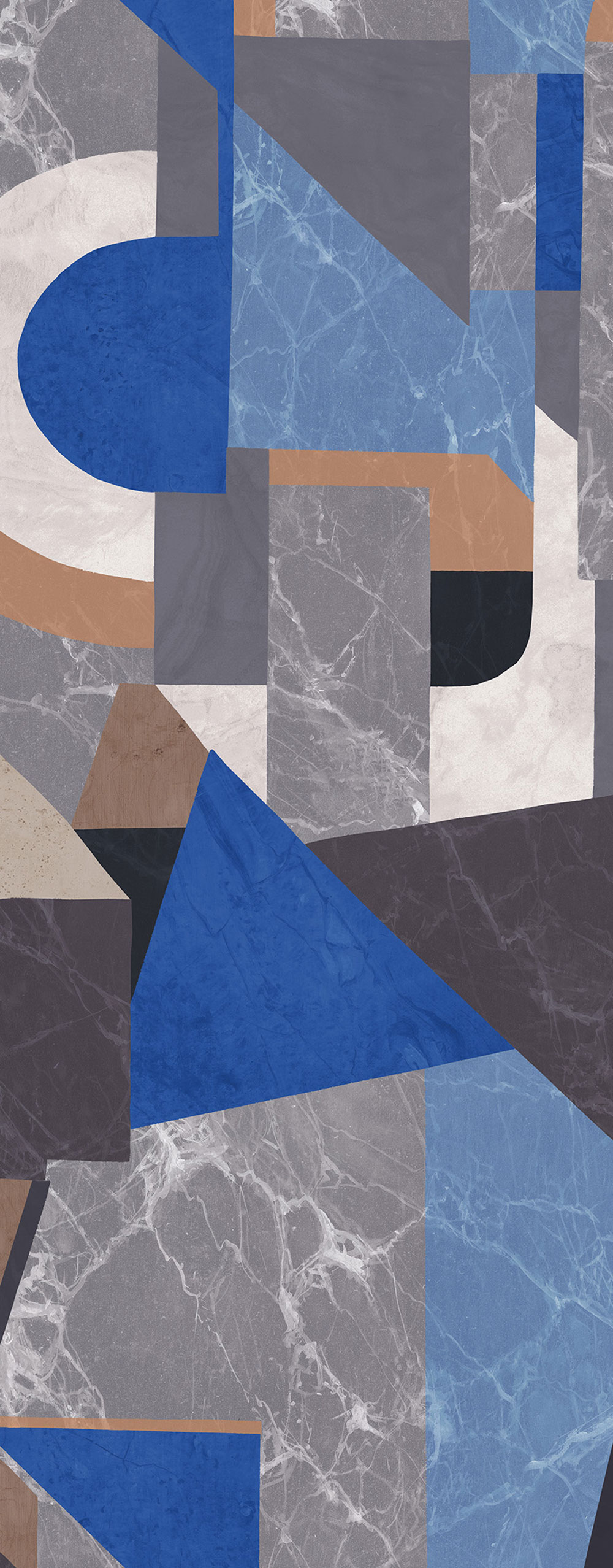 Grafische Fototapete, blau, DGROC1043-260, Rock, Masureel