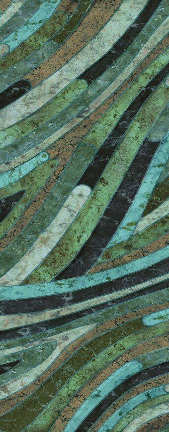 Geometrische Fototapete, grün, DGROC2021-300, Rock, Masureel