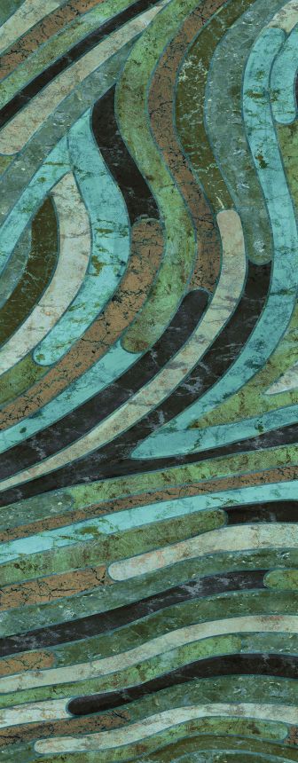 Geometrische Fototapete, grün, DGROC2022-260, Rock, Masureel