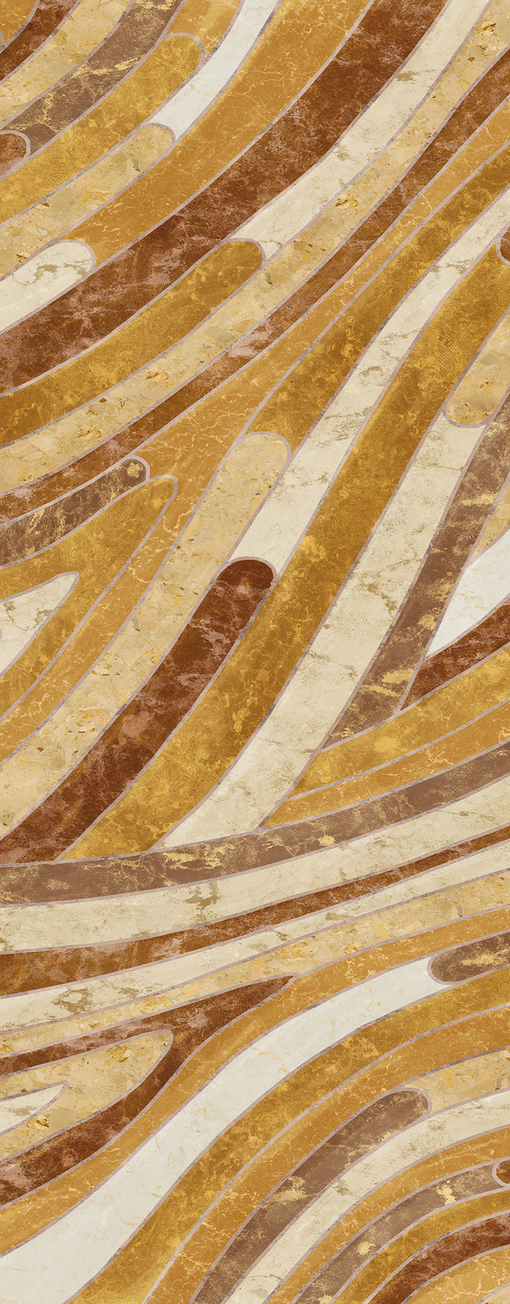 Geometrische Fototapete, gelbbraun, DGROC2031-260, Rock, Masureel