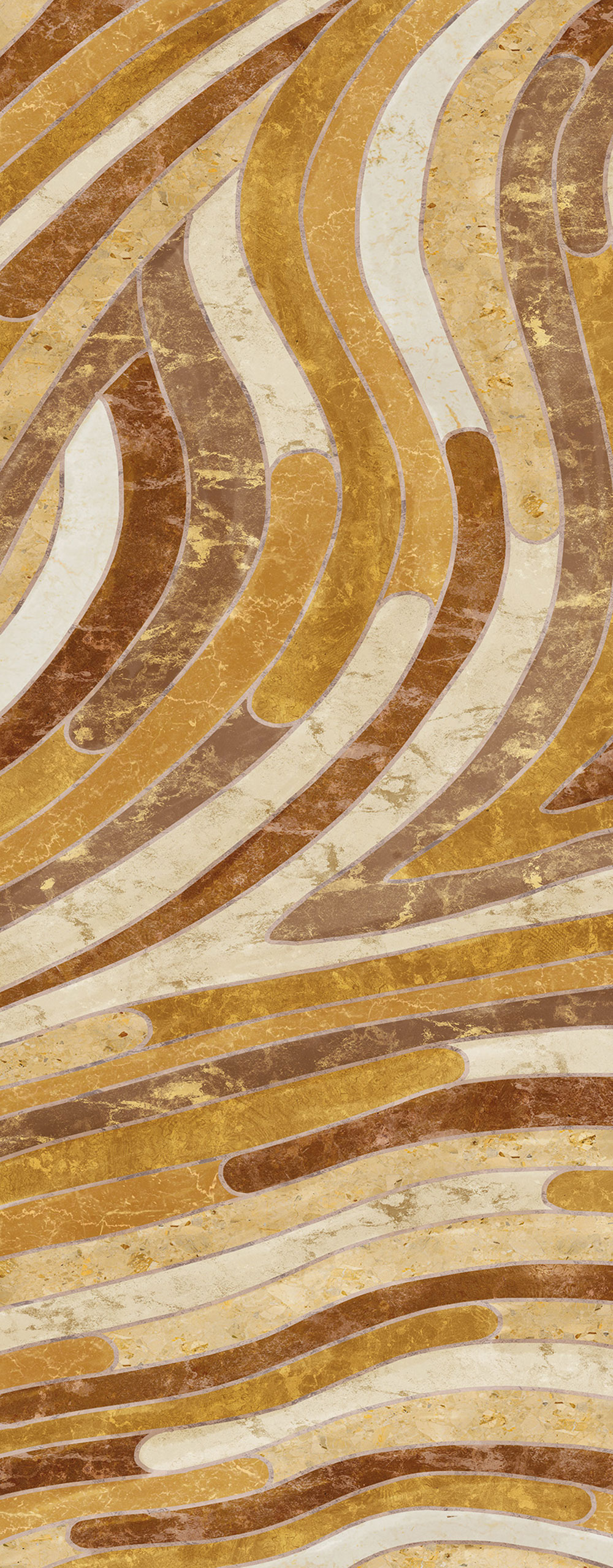 Geometrische Fototapete, gelbbraun, DGROC2032-300, Rock, Masureel