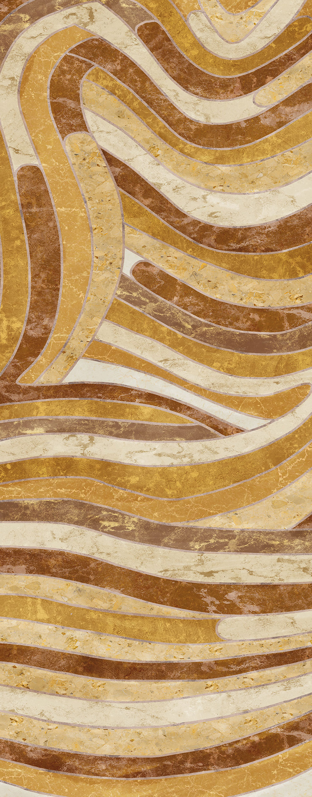 Geometrische Fototapete, gelbbraun, DGROC2033-260, Rock, Masureel