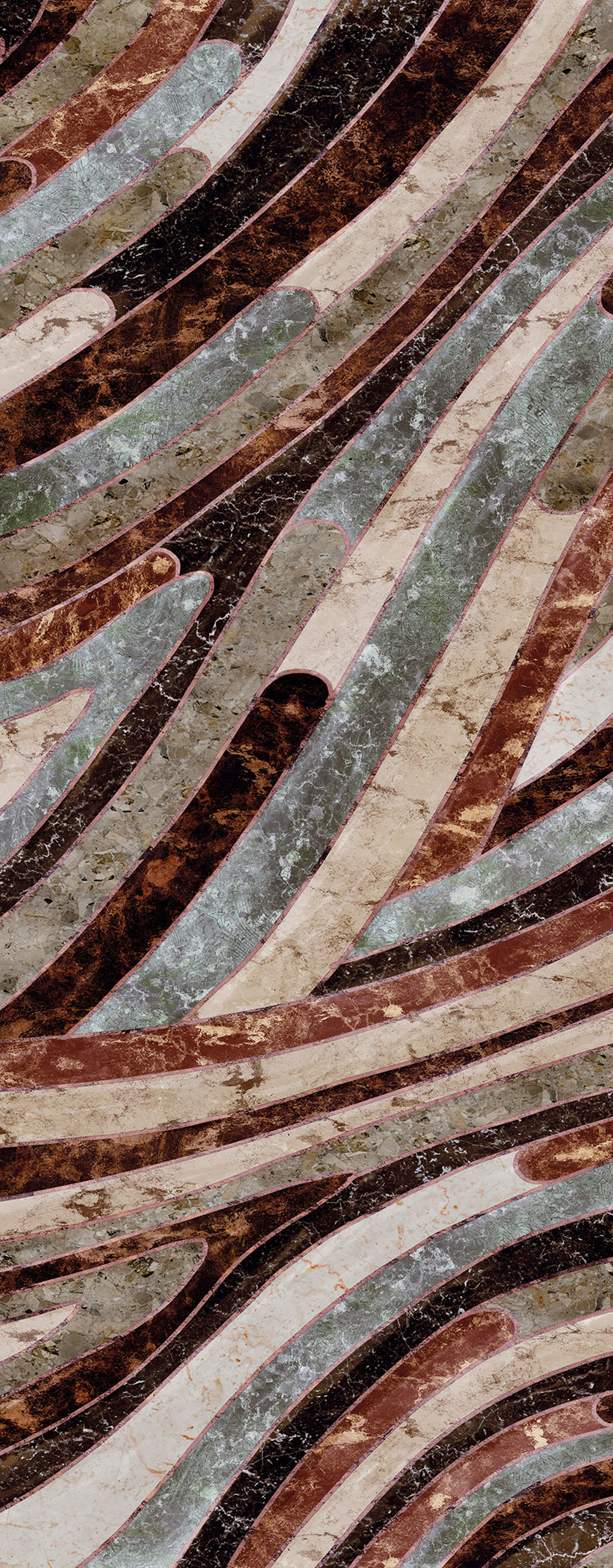 Geometrische Fototapete, grau-braun, DGROC2041-300, Rock, Masureel