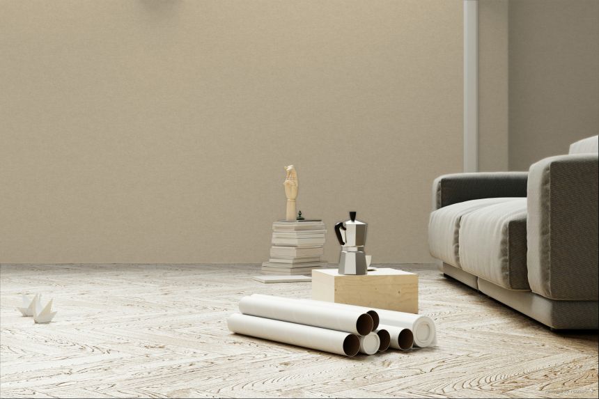 Vliestapete, beige, Stoffimitat, JOY302, Joy, Rhapsody, Masureel