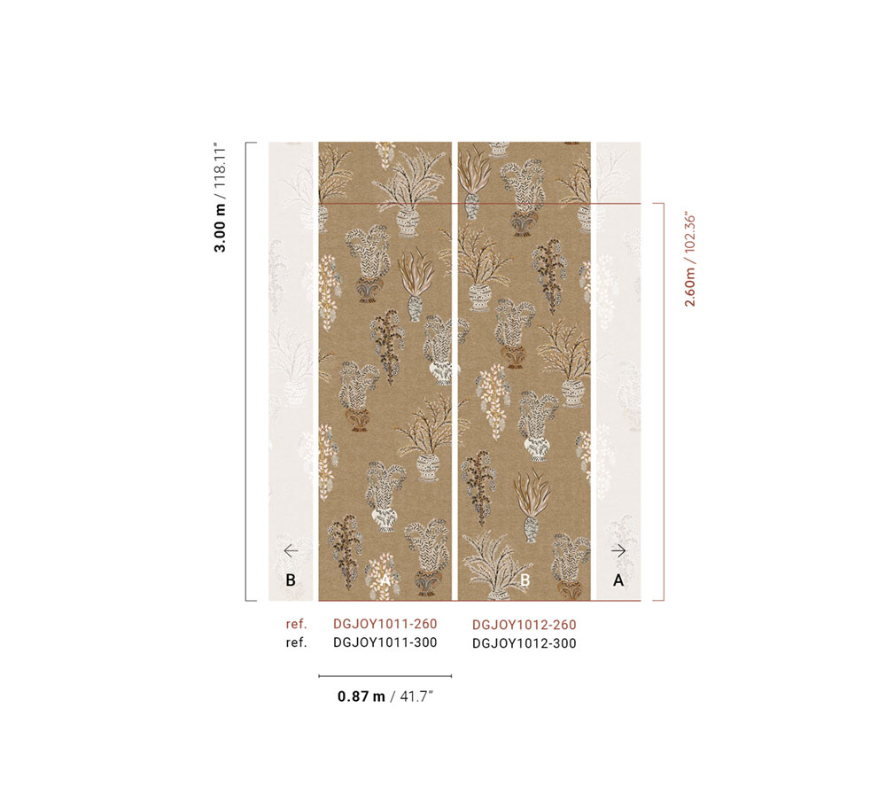 Vliestapete Wandbilder, braun-beige, Blumen, DGJOY1012-300, Joy, Masureel