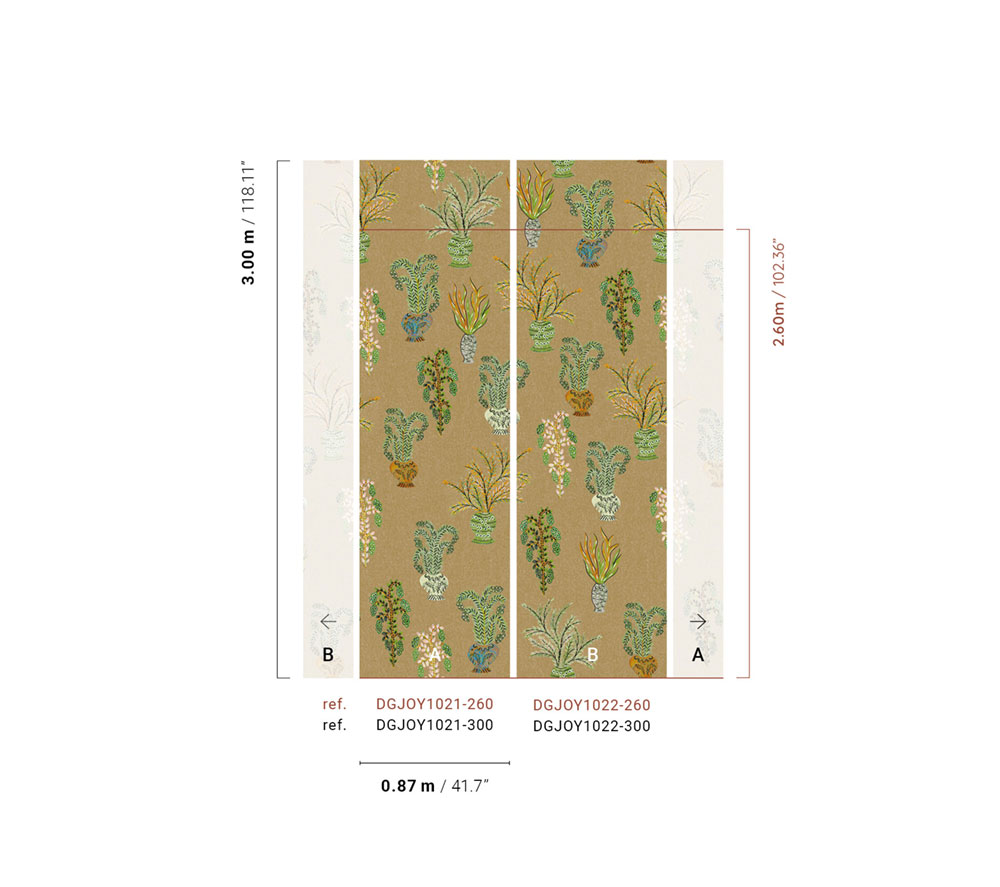 Vliestapete Wandbilder, khaki, Blumen, DGJOY1021-300, Joy, Masureel