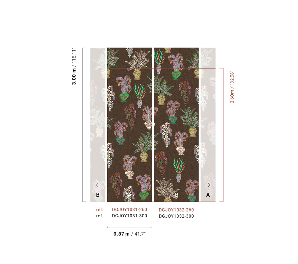 Vliestapete Wandbilder, braun, Blumen, DGJOY1031-300, Joy, Masureel