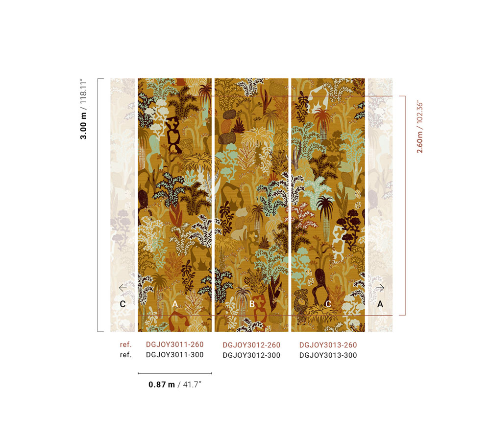 Vliestapete Wandbilder, ocker, Pflanzen, DGJOY3011-300, Joy, Masureel