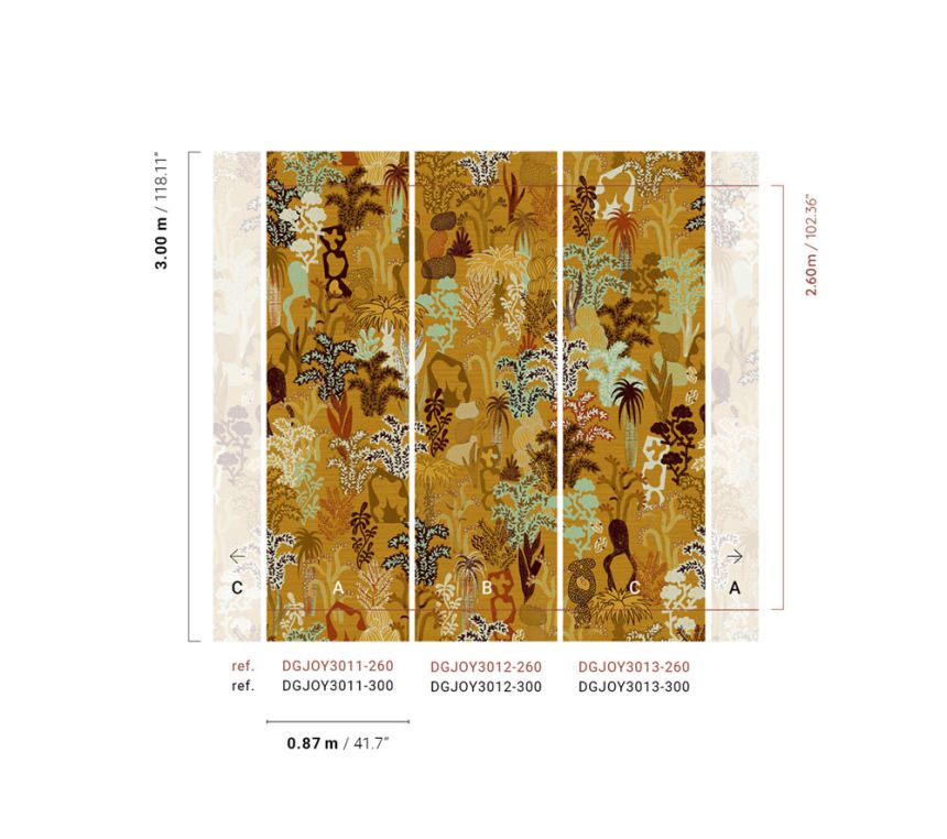 Vliestapete Wandbilder, ocker, Pflanzen, DGJOY3013-260, Joy, Masureel