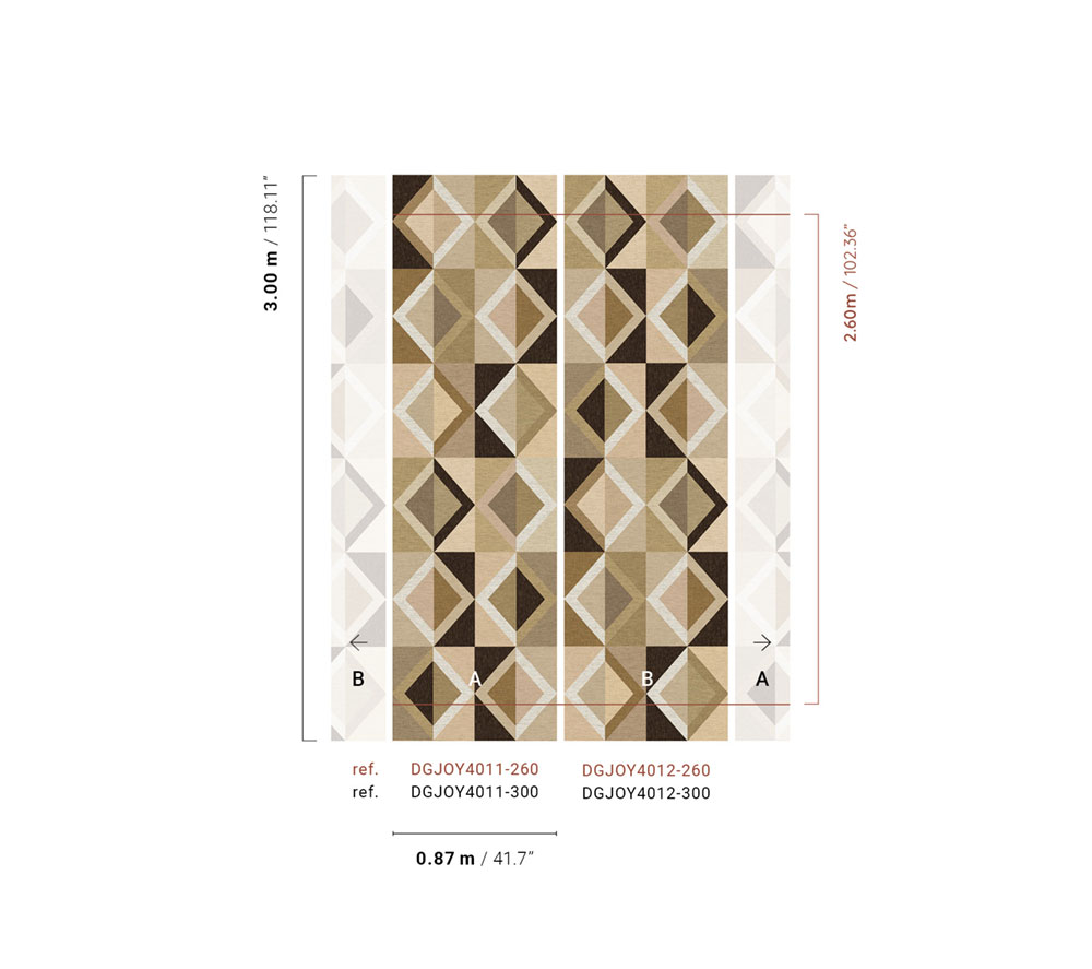 Geometrische Vliestapete Wandbilder, beige, DGJOY4011-300, Joy, Masureel