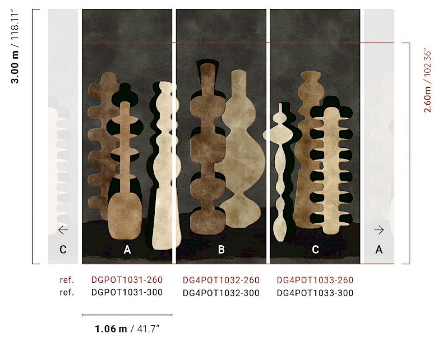 Fototapete, Vasen, braun, DGPOT1031-300, Terra, Masureel