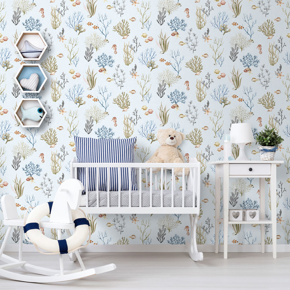 Kindertapete, Unterwasserwelt, 977-3, Mika,  ICH Wallcoverings