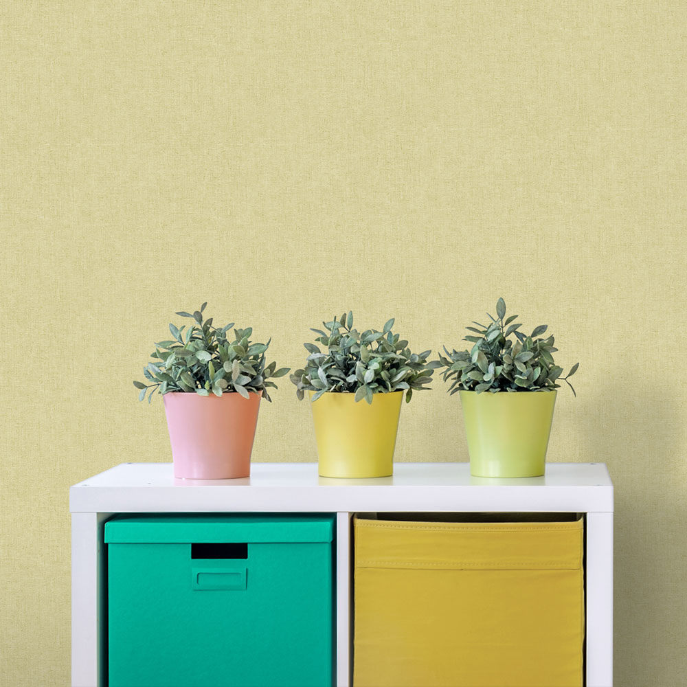 Ockerfarbene Vliestapete, Stoffimitat, M1057-3, Mika,  ICH Wallcoverings