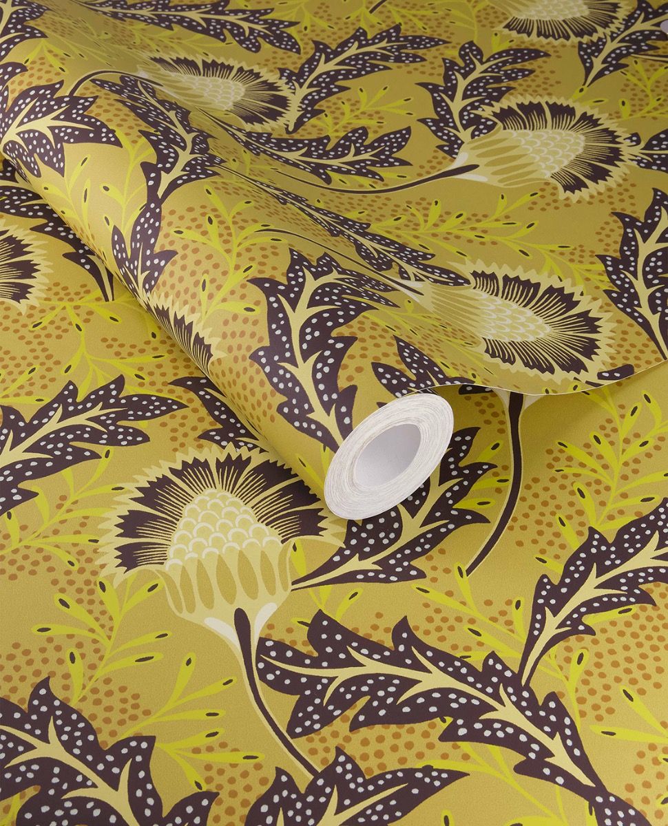 Vliestapete, ocker, Blumen, 340212, Solange, Eijffinger