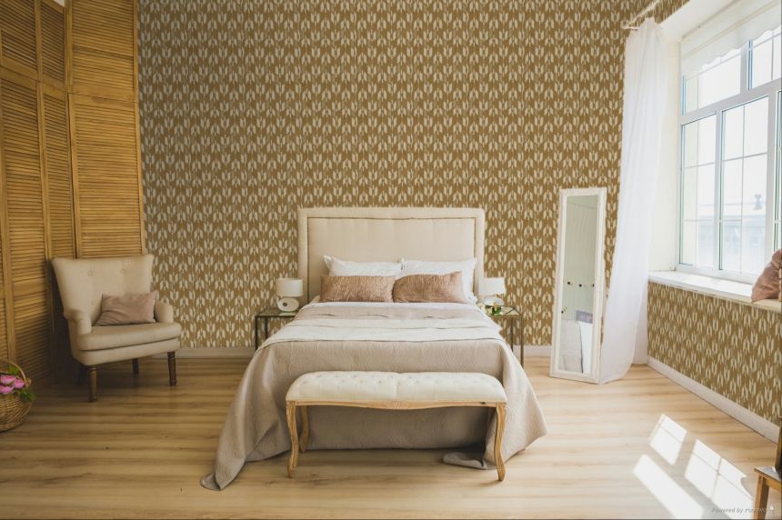 Vliestapete, braun-beige,  Stoffimitat, 340241, Solange, Eijffinger