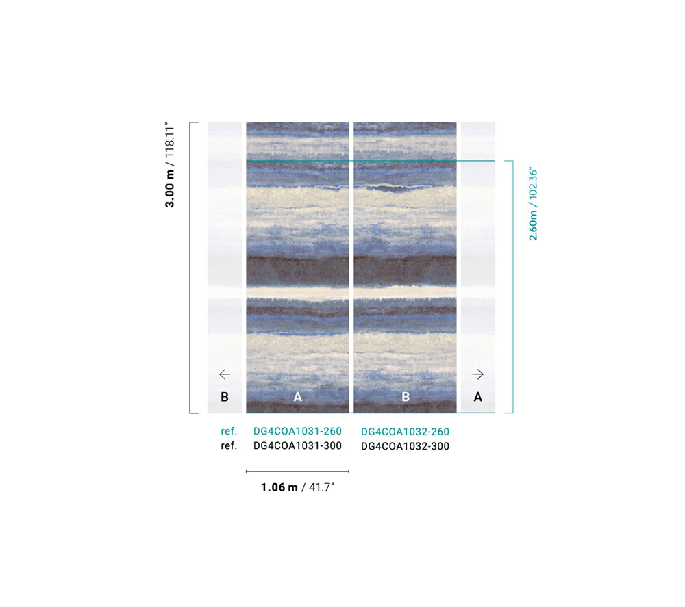 Gestreifte Fototapete, DG4COA1032-300, Wall Designs IV, Khroma by Masureel