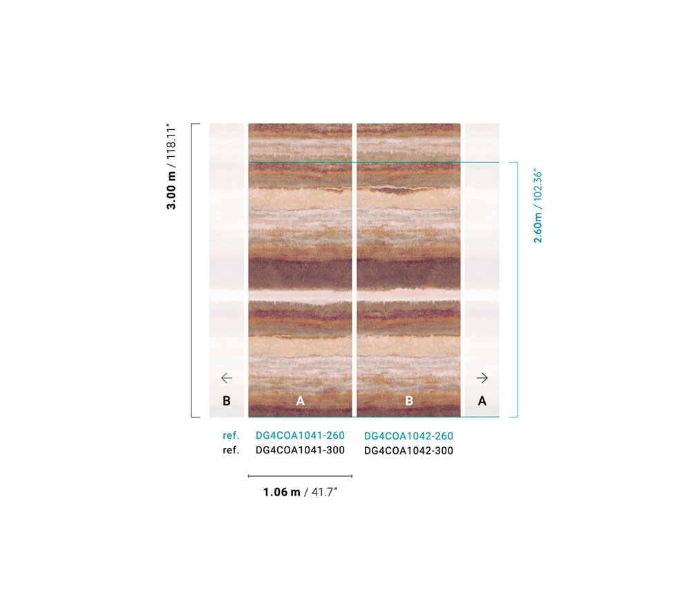 Gestreifte Fototapete, DG4COA1042-300, Wall Designs IV, Khroma by Masureel