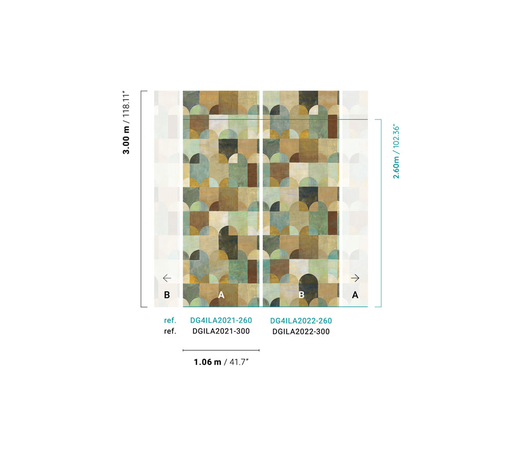 Geometrische Fototapete, DG4ILA2021-260, Wall Designs IV, Khroma by Masureel