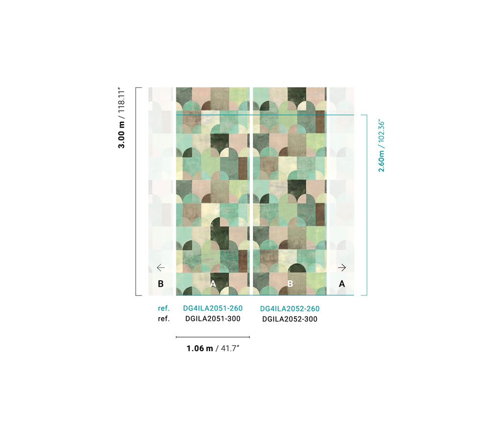 Geometrische Fototapete, DG4ILA2052-260, Wall Designs IV, Khroma by Masureel