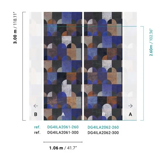 Geometrische Fototapete, DG4ILA2061-260,  Wall Designs IV, Khroma by Masureel