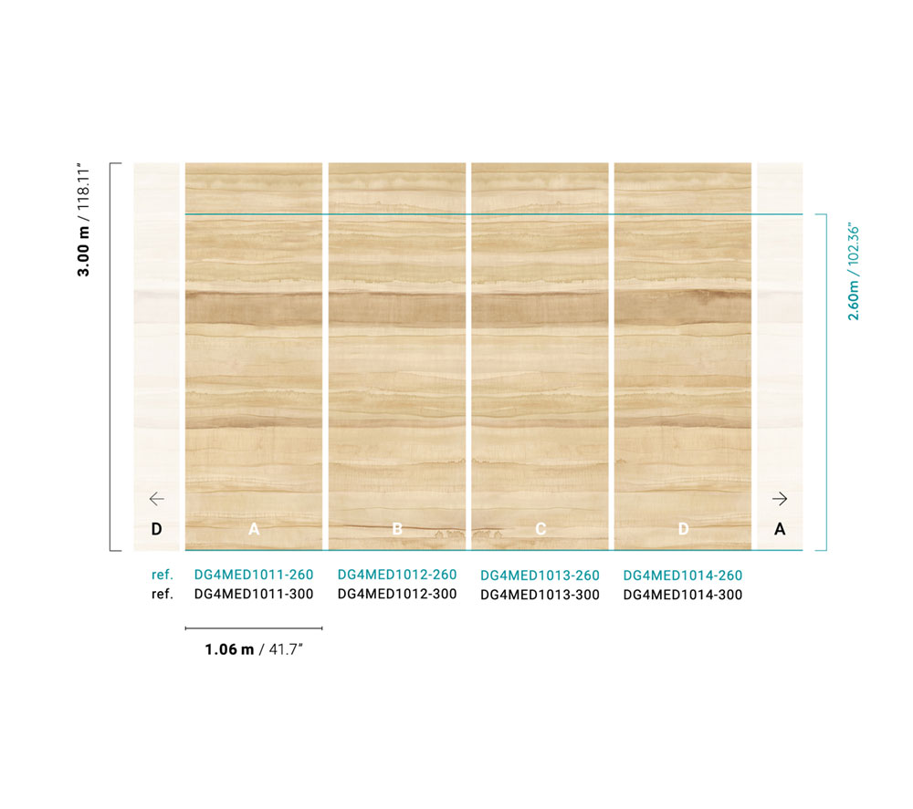 Gestreifte Fototapete, DG4MED1013-260, Wall Designs IV, Khroma by Masureel