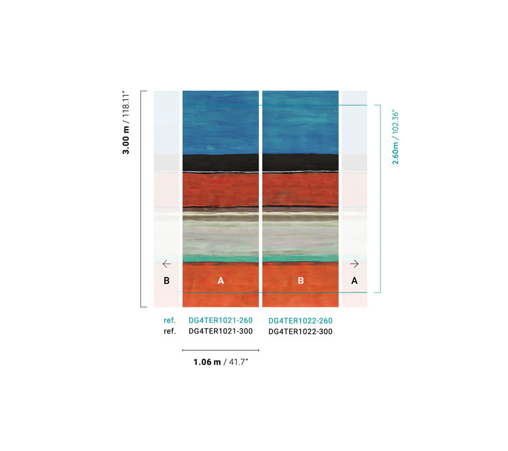 Gestreifte Fototapete, DG4TER1021-260, Wall Designs IV, Khroma by Masureel