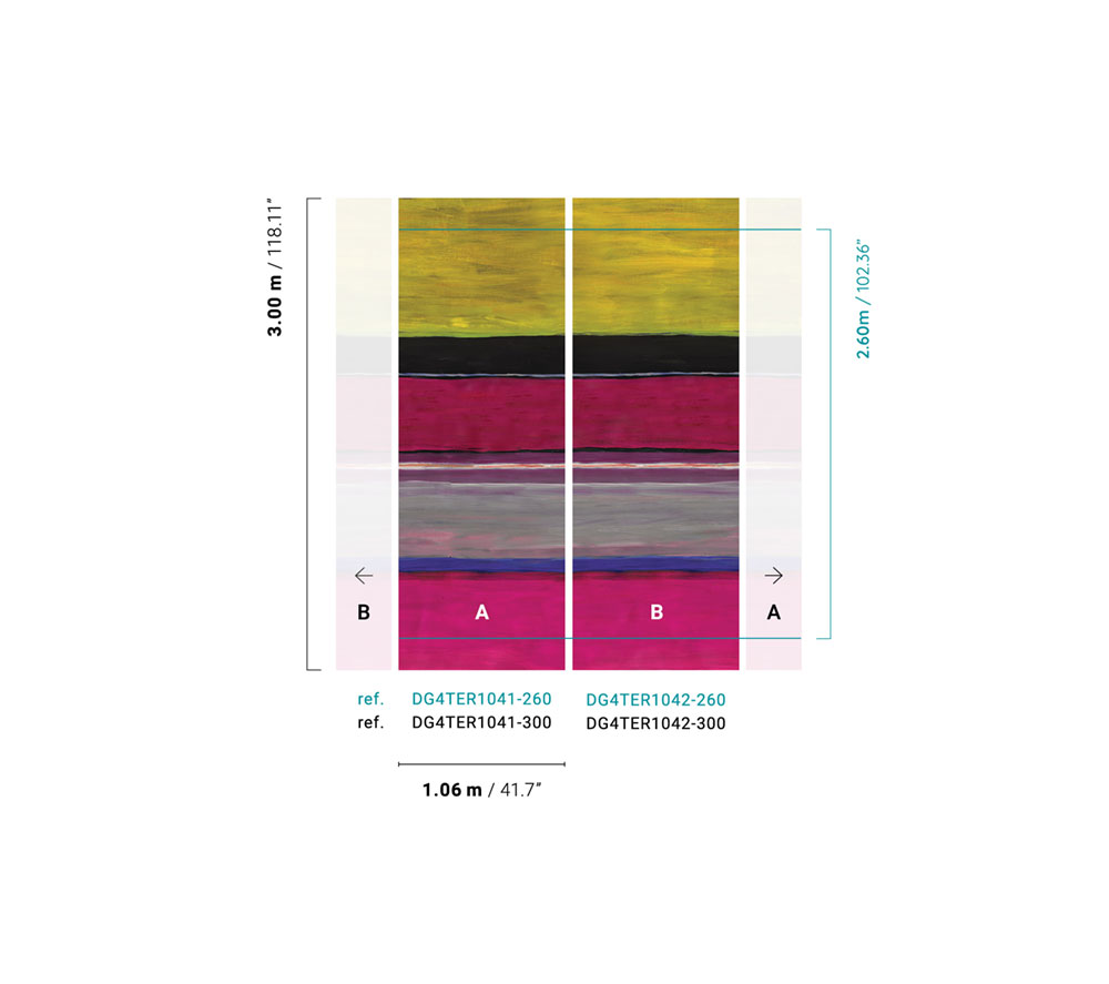 Fototapete mit Streifen, DG4TER1041-300, Wall Designs IV, Khroma by Masureel