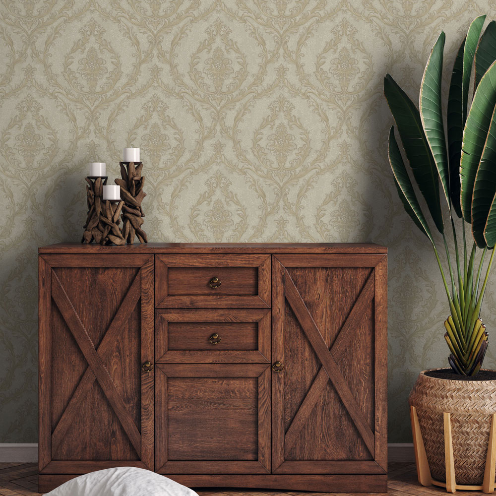 Barock Vliestapete, beige, 1401-4, Dante, AdaWall