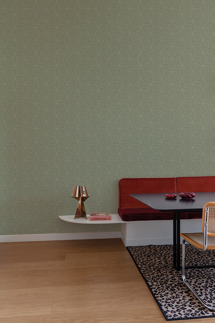 Grün-goldene geometrische Vliestapete, A67303, Vavex 2026