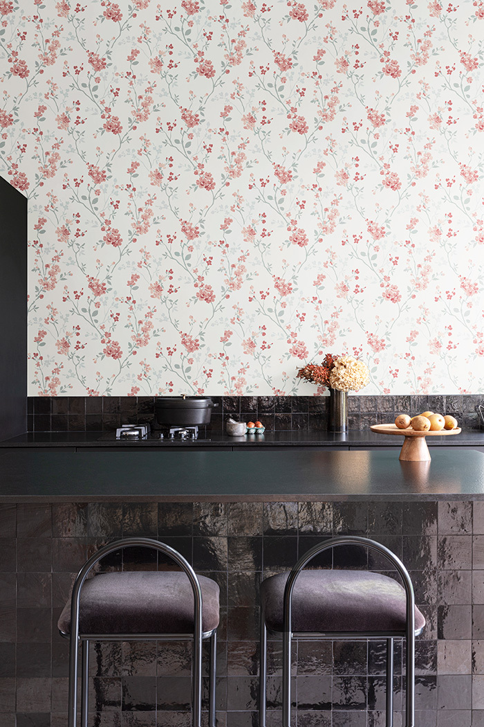 Cremefarbene Vliestapete mit Blumenmuster, A70003, Vavex 2026