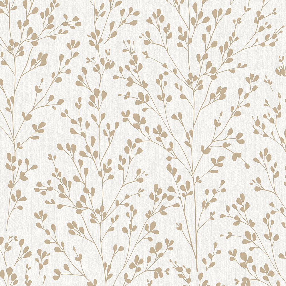 Creme-goldene Vliestapete mit Zweigen, A71401, Vavex 2026