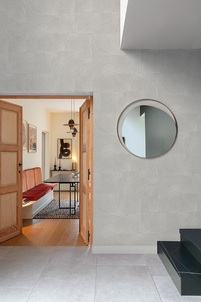 Graue geometrische Vliestapete, A71501, Vavex 2026