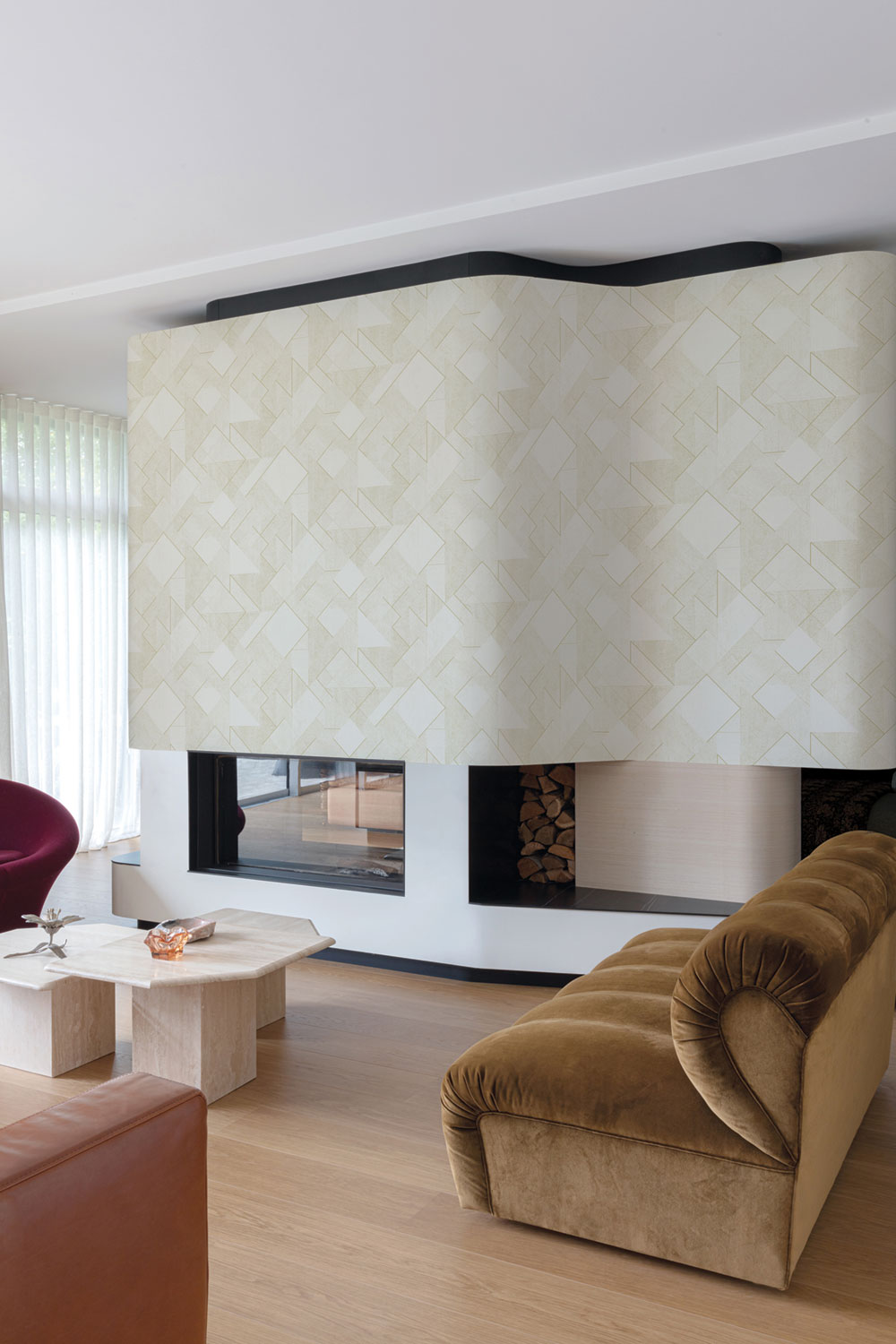 Geometrische Vliestapete mit Glitzer, A72001, Vavex 2026