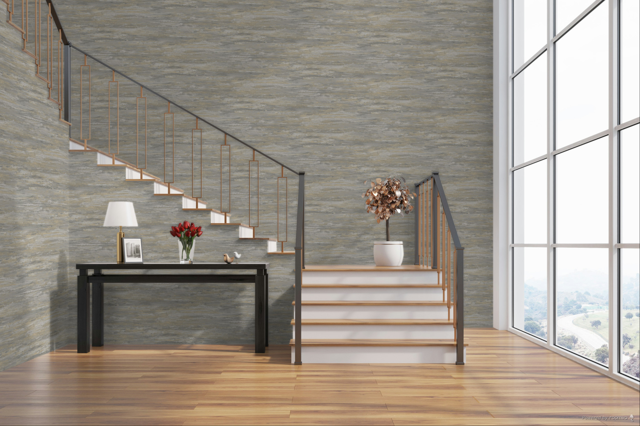 Grau-silberne Vliestapete, A68104, Vavex 2026