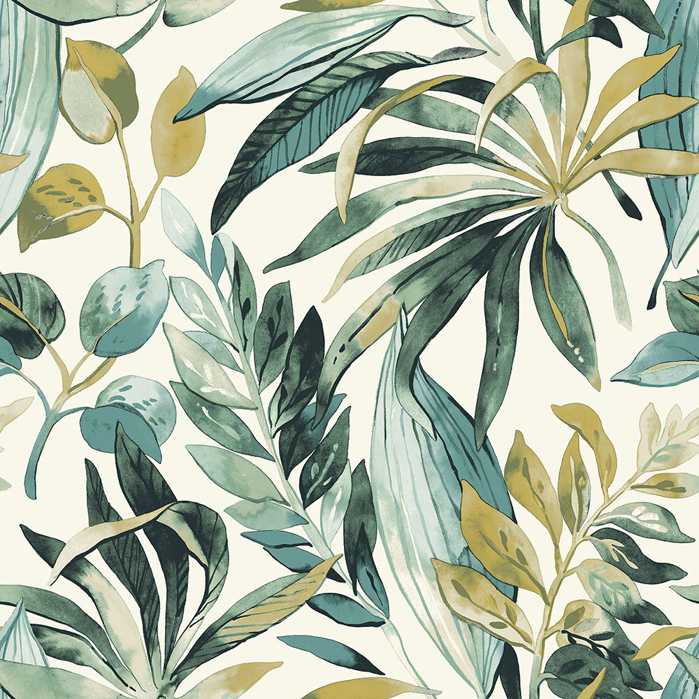 Ockergrüne Vliestapete, Blätter, A71201, Vavex 2026