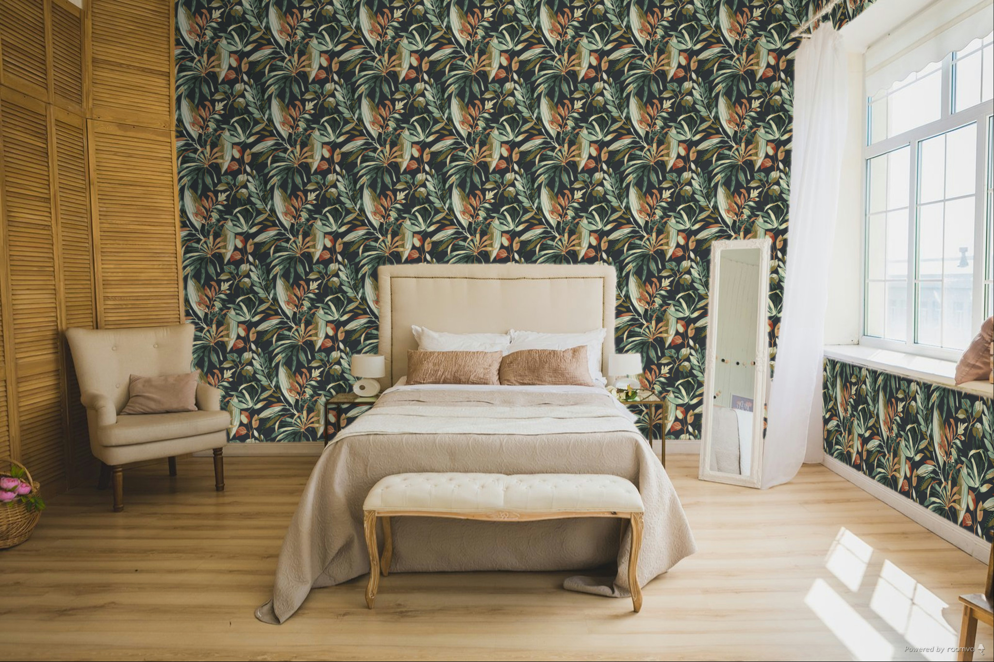 Schwarze Vliestapete, Blätter, A71202, Vavex 2026