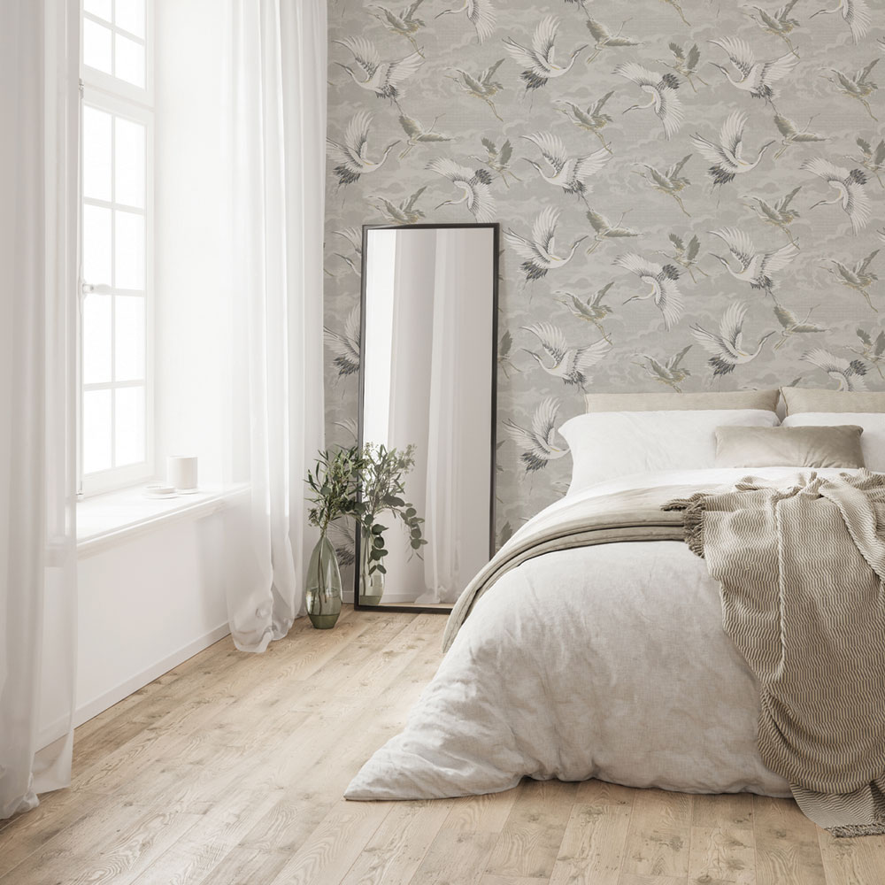 Graue Vliestapete, Vögel, 121805, Vavex 2026