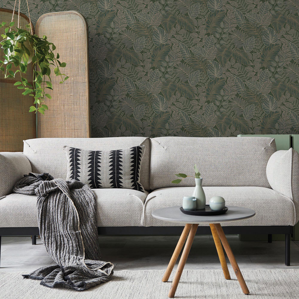 Grüne Vliestapete, Blätter, 122423, Vavex 2026