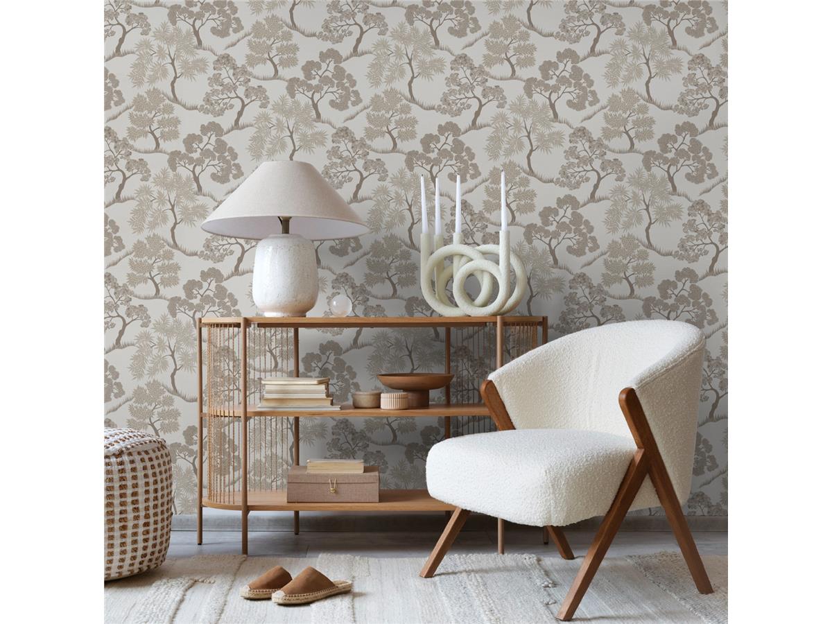 Cremefarbene Vliestapete, Bäume, 121160, Solace, Superfresco Easy